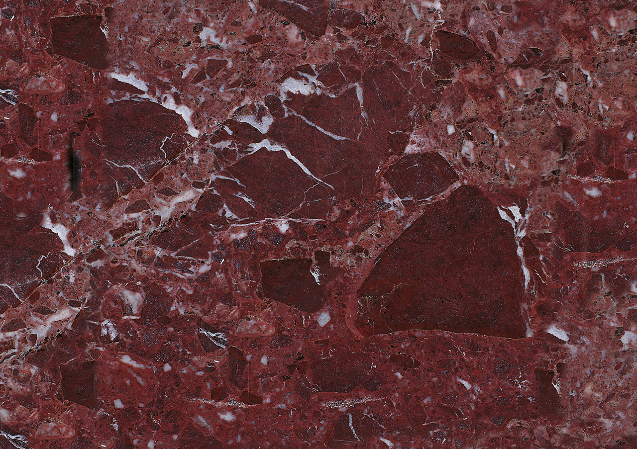 Rosso Lepanto, marmo turco – dettaglio della superficie