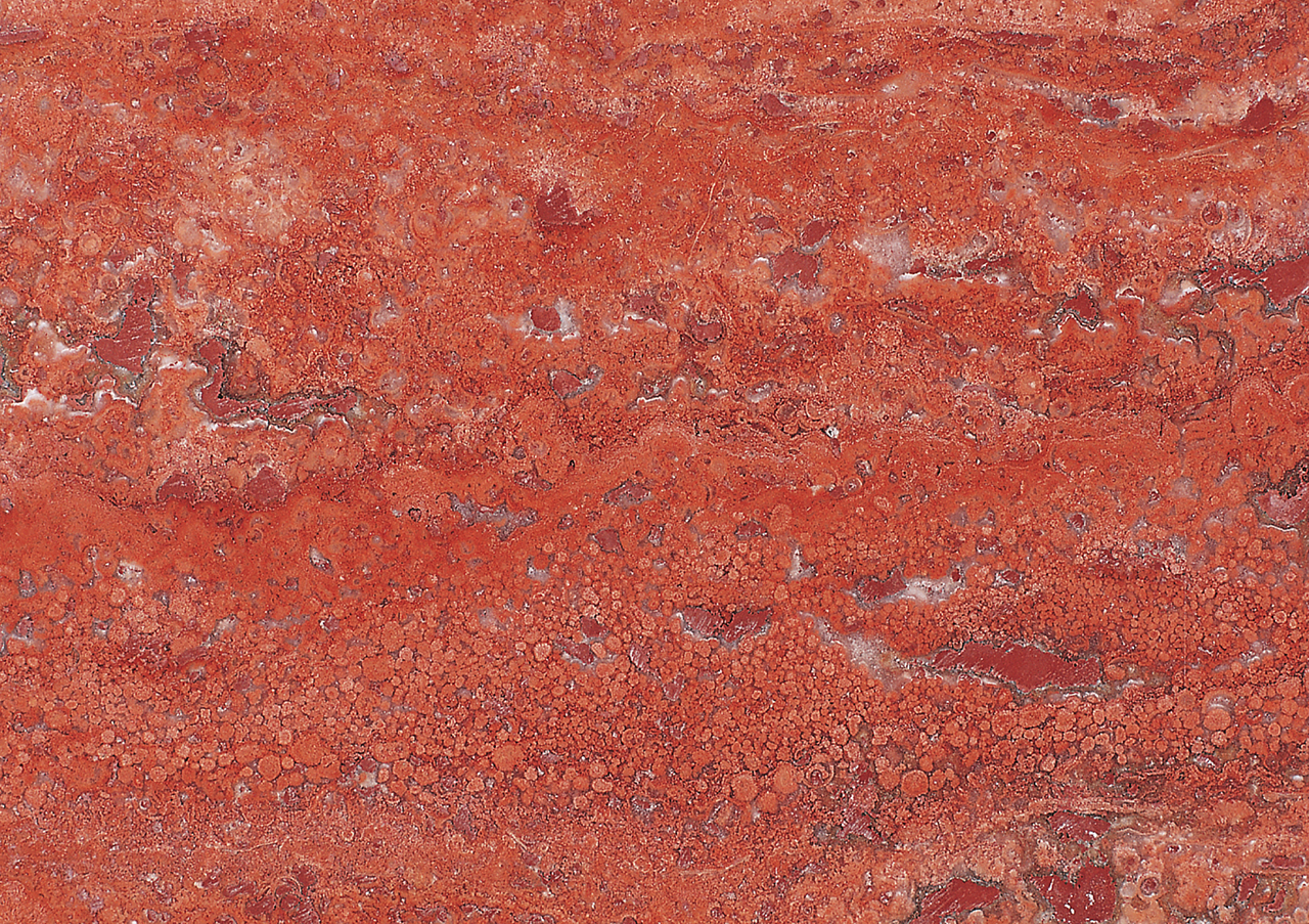 Travertino Rosso, travertino iraniano – dettaglio della superficie
